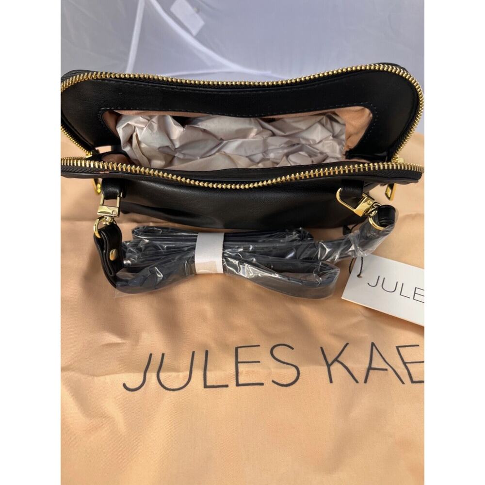 NWT JULES KAE Vegan Leather small Crossbody Bag Purse in Black With Dust Bag - Picture 8 of 11